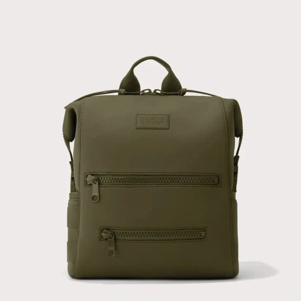 Dagne Dover Indi Medium Neoprene Diaper Bag Backpack Dark Moss [NEW][$225 MSRP]
